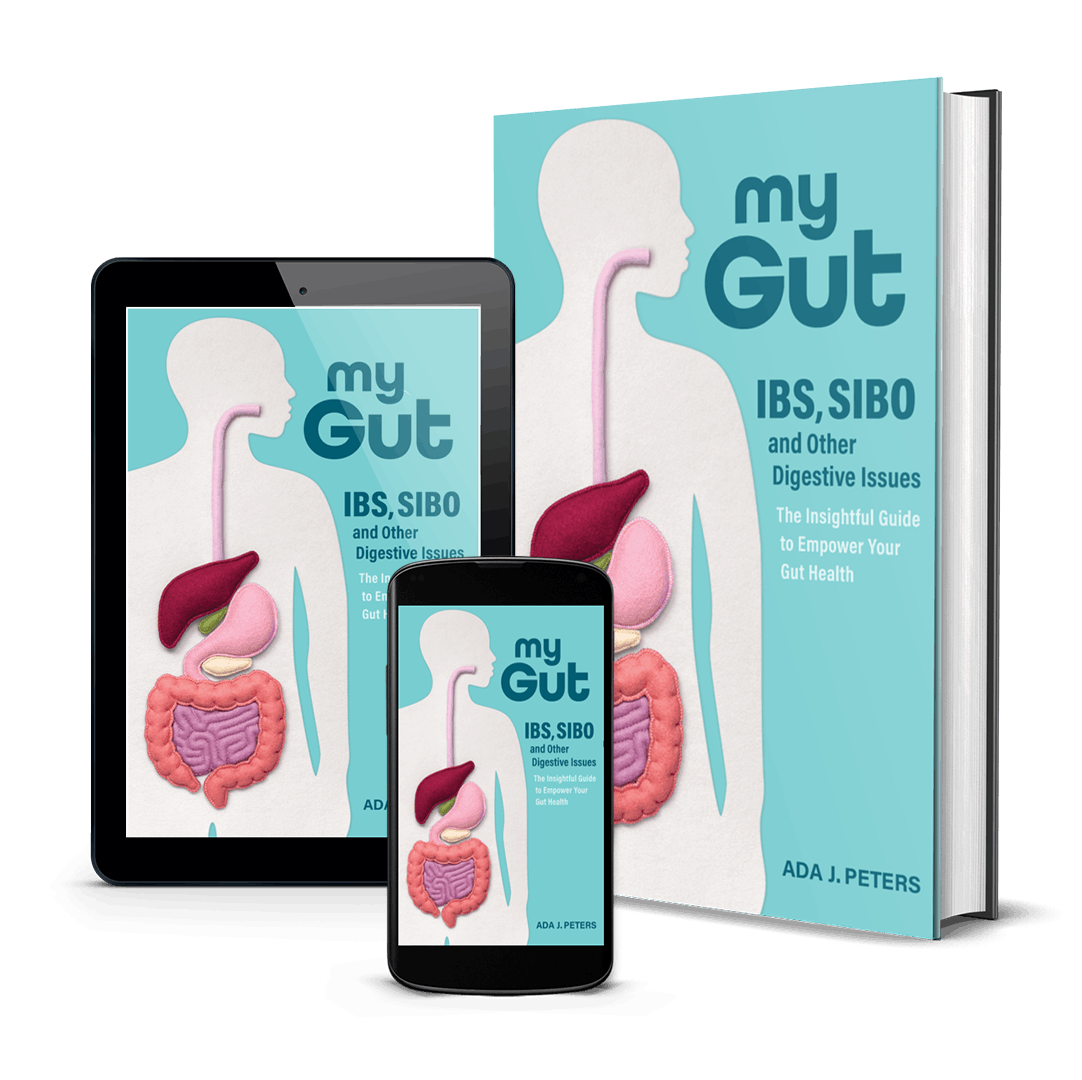 My Gut book cover on devices